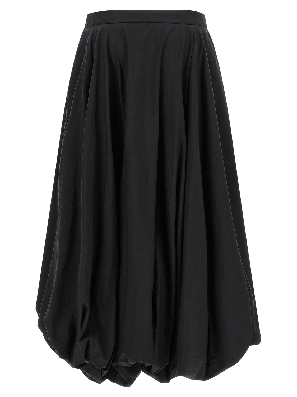 Black Polyamide Mini Skirt