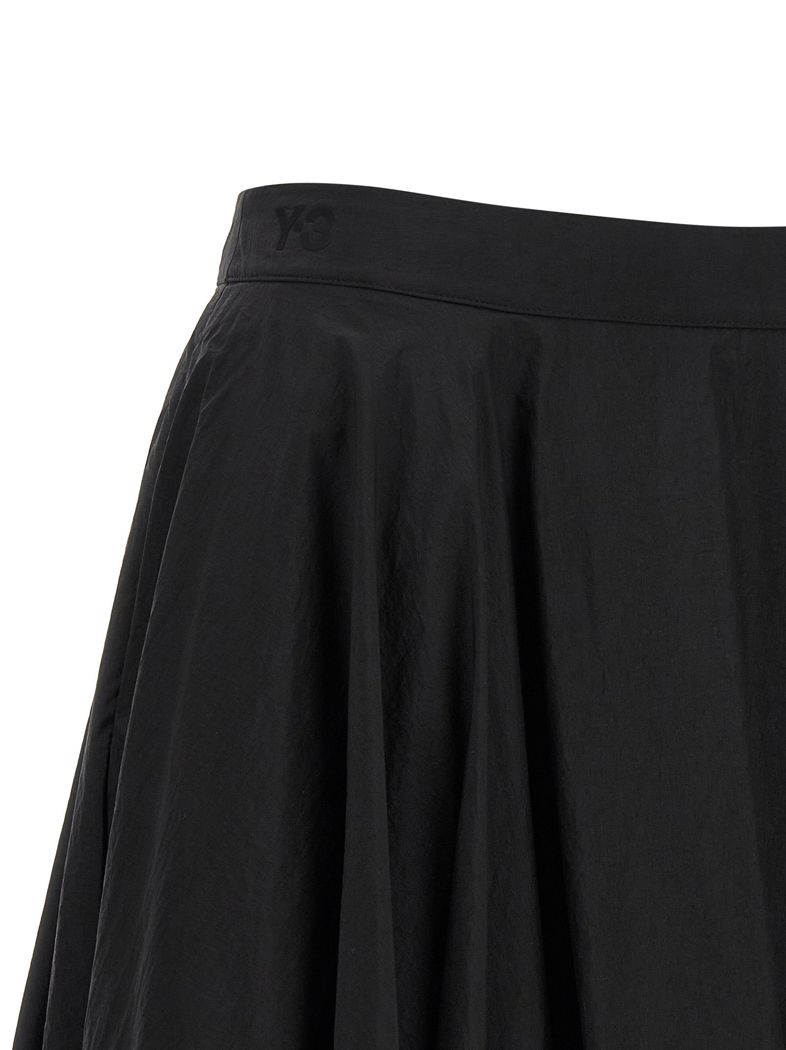 Black Polyamide Mini Skirt