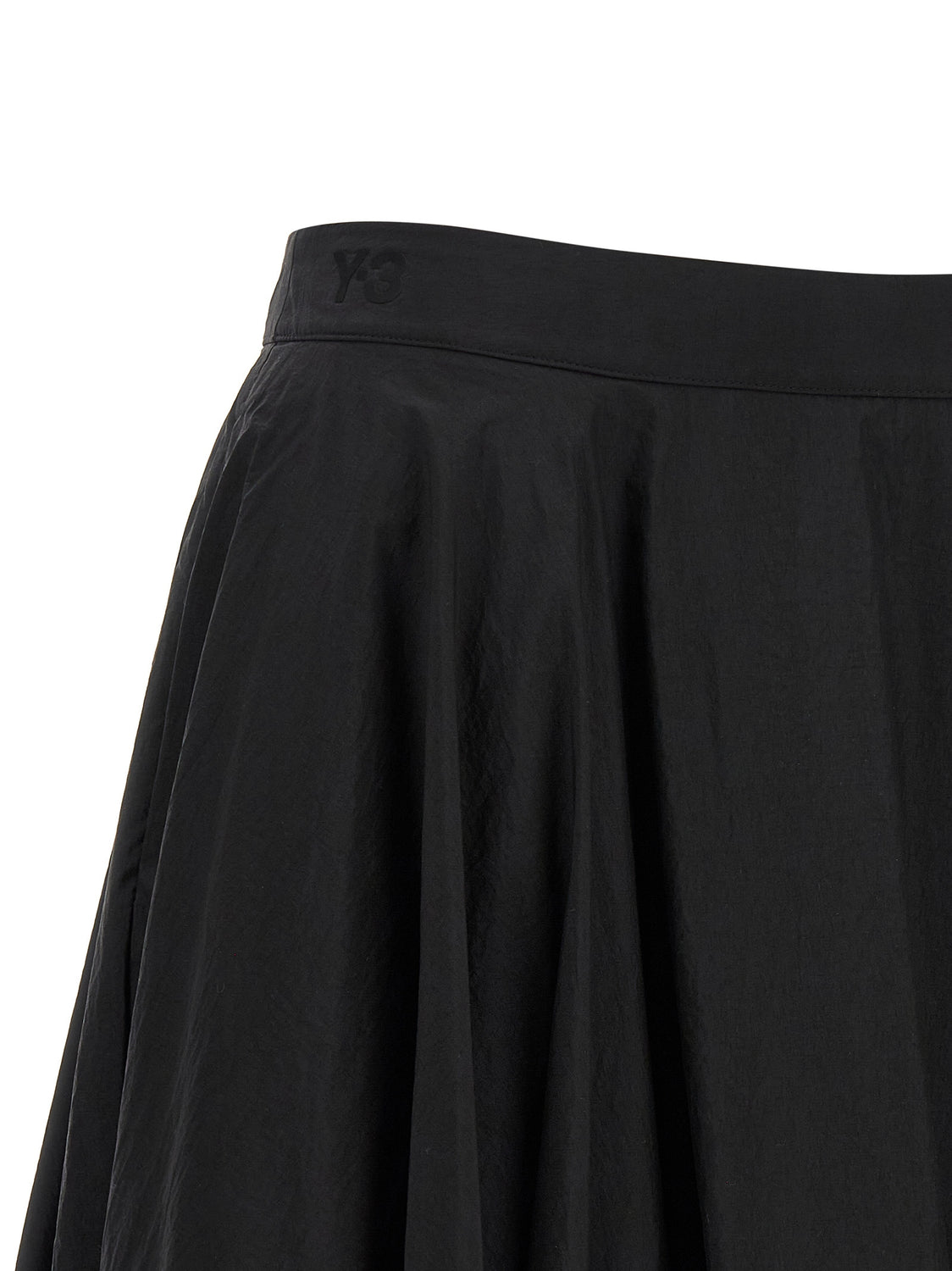 Black Polyamide Mini Skirt