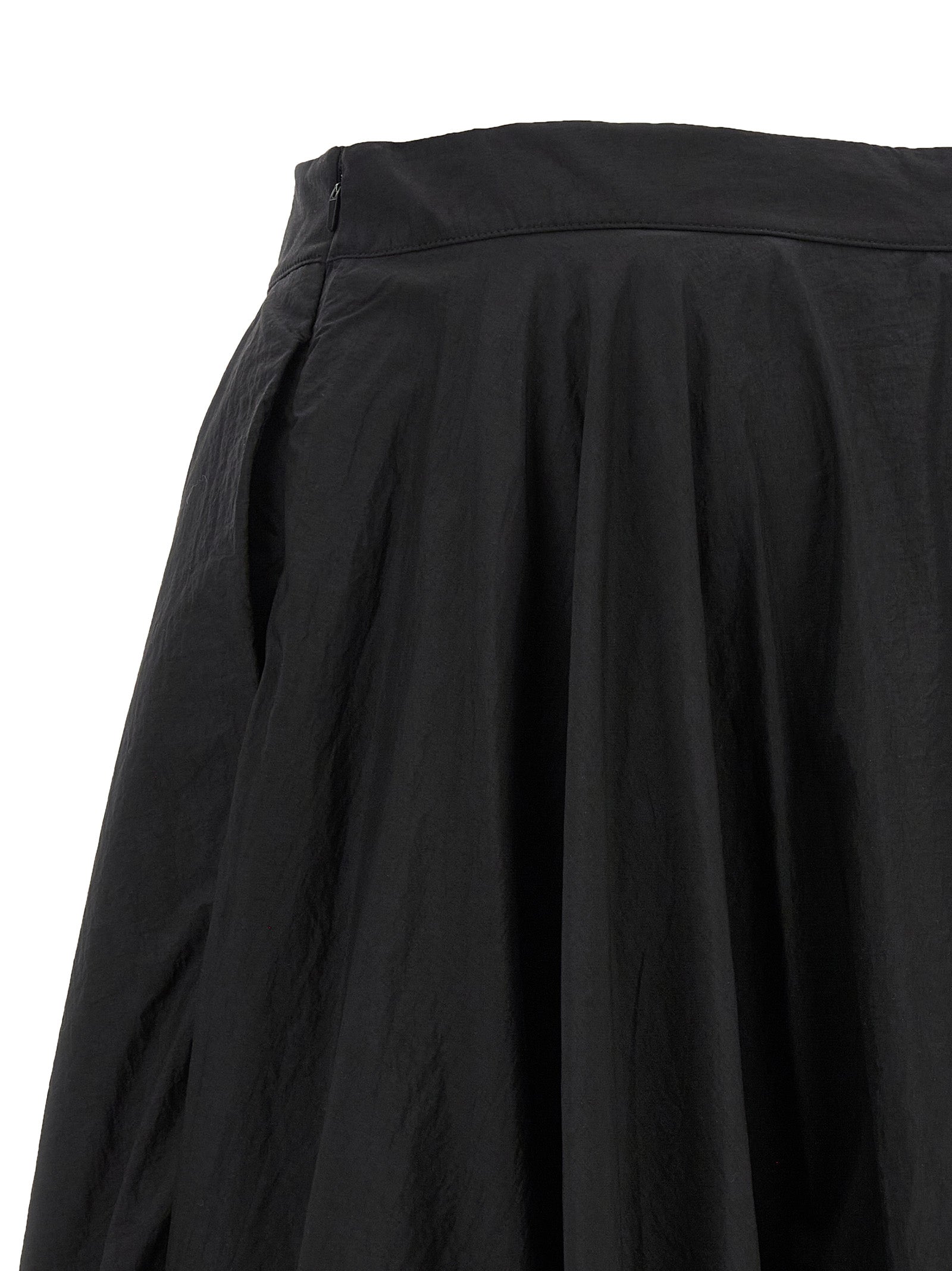Black Polyamide Mini Skirt