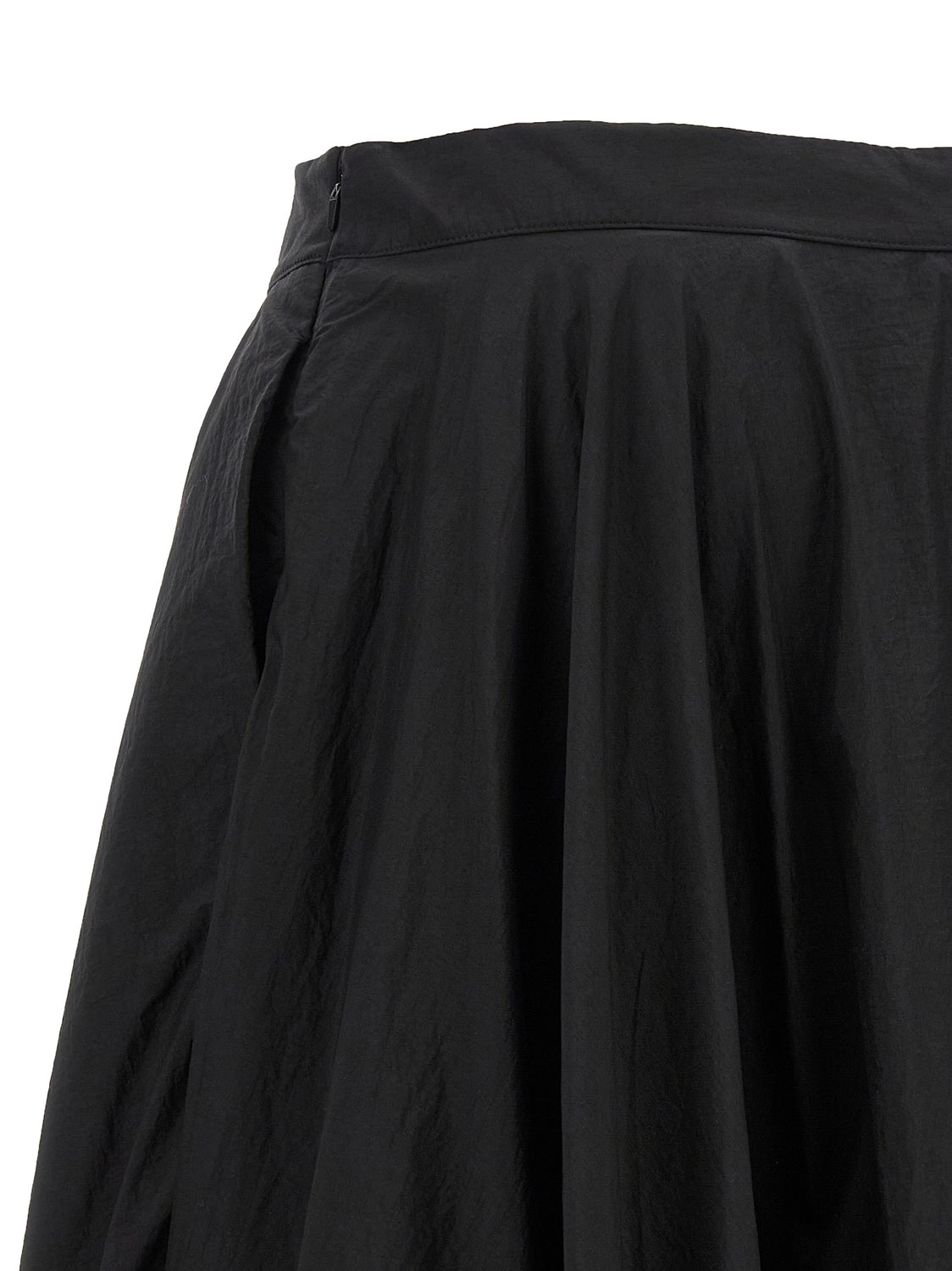 Black Polyamide Mini Skirt