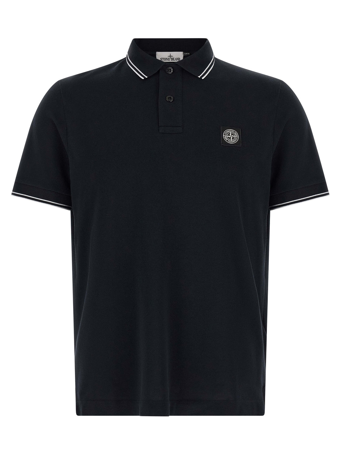 Blue Cotton Polo Shirt