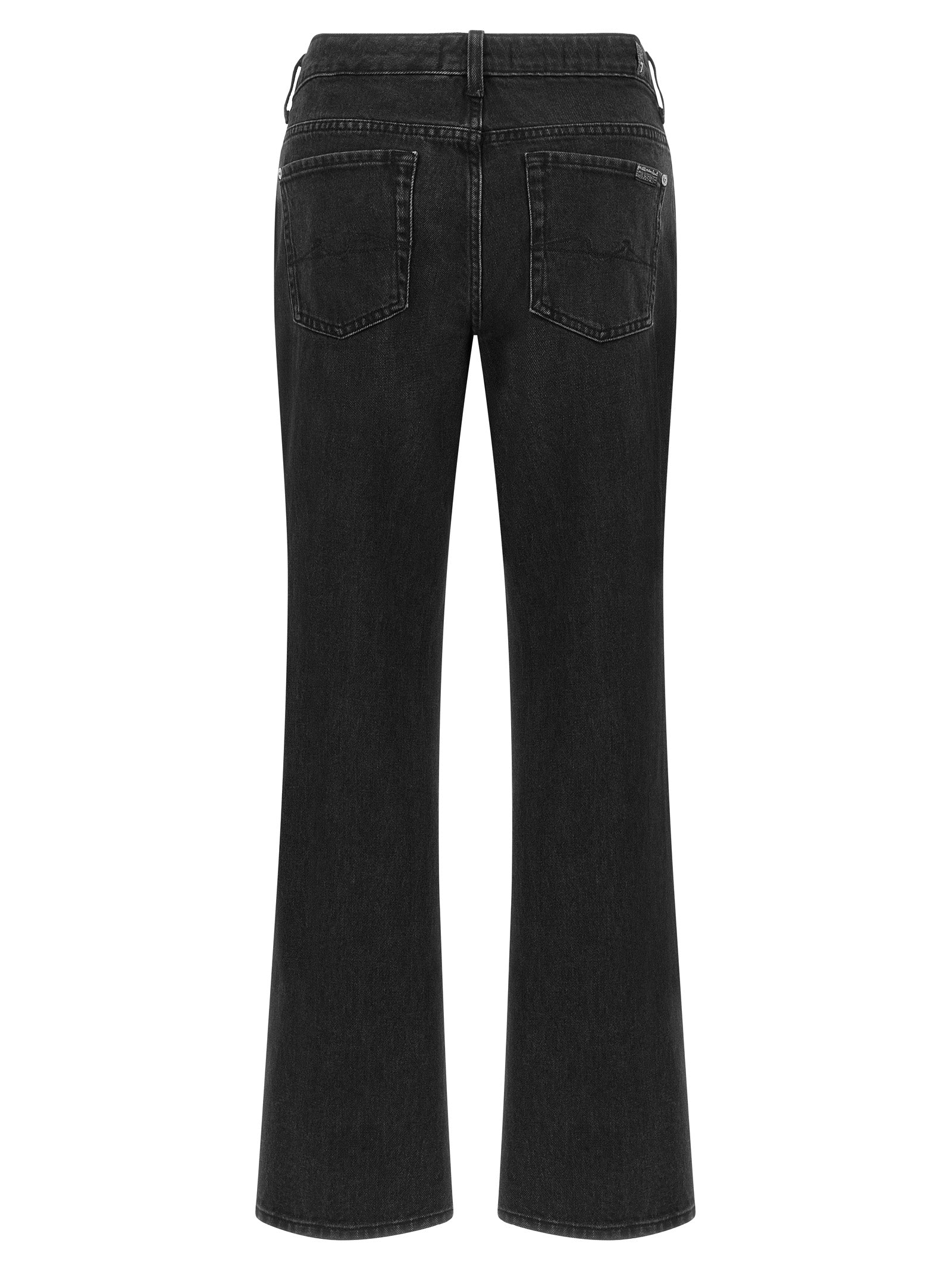 Black Cotton Flared Jeans
