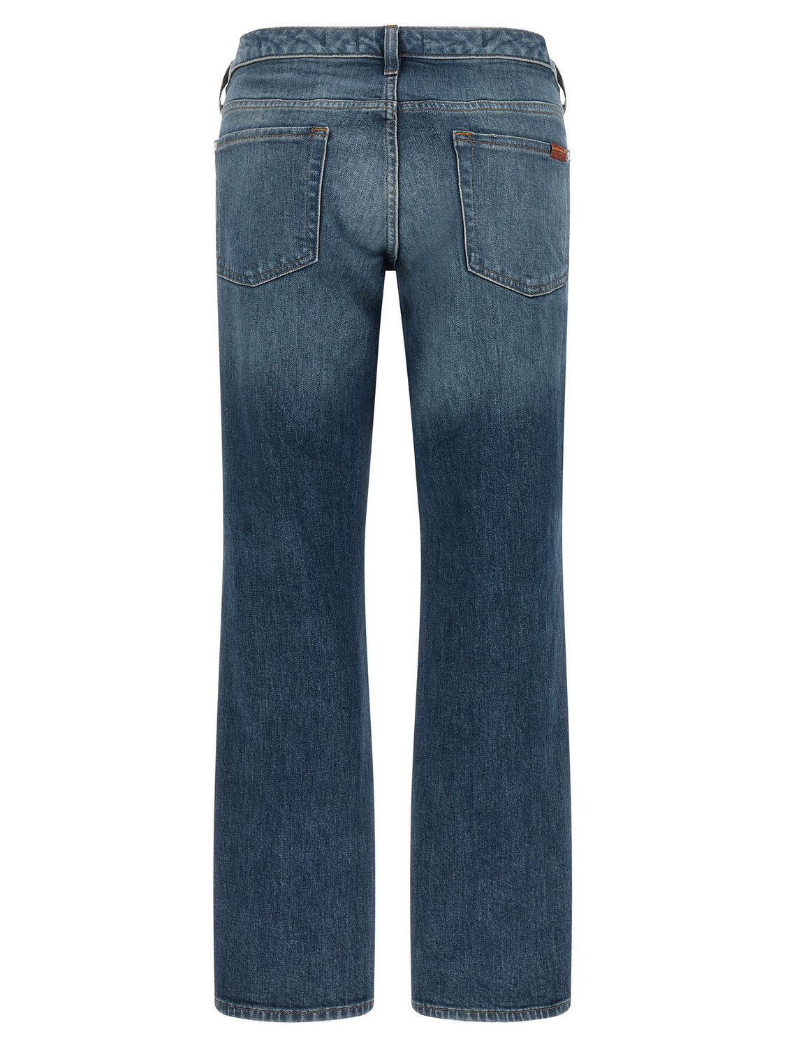 Blue Cotton Tapered Jeans