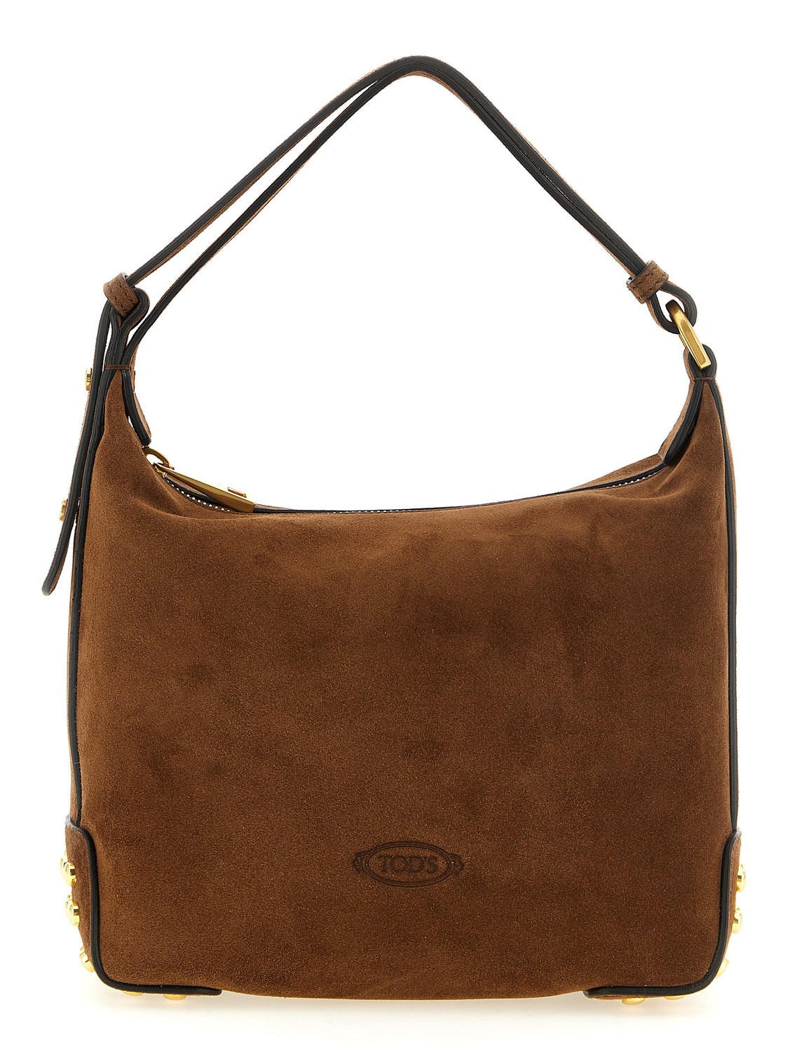 Brown Calfskin Shoulder Bag