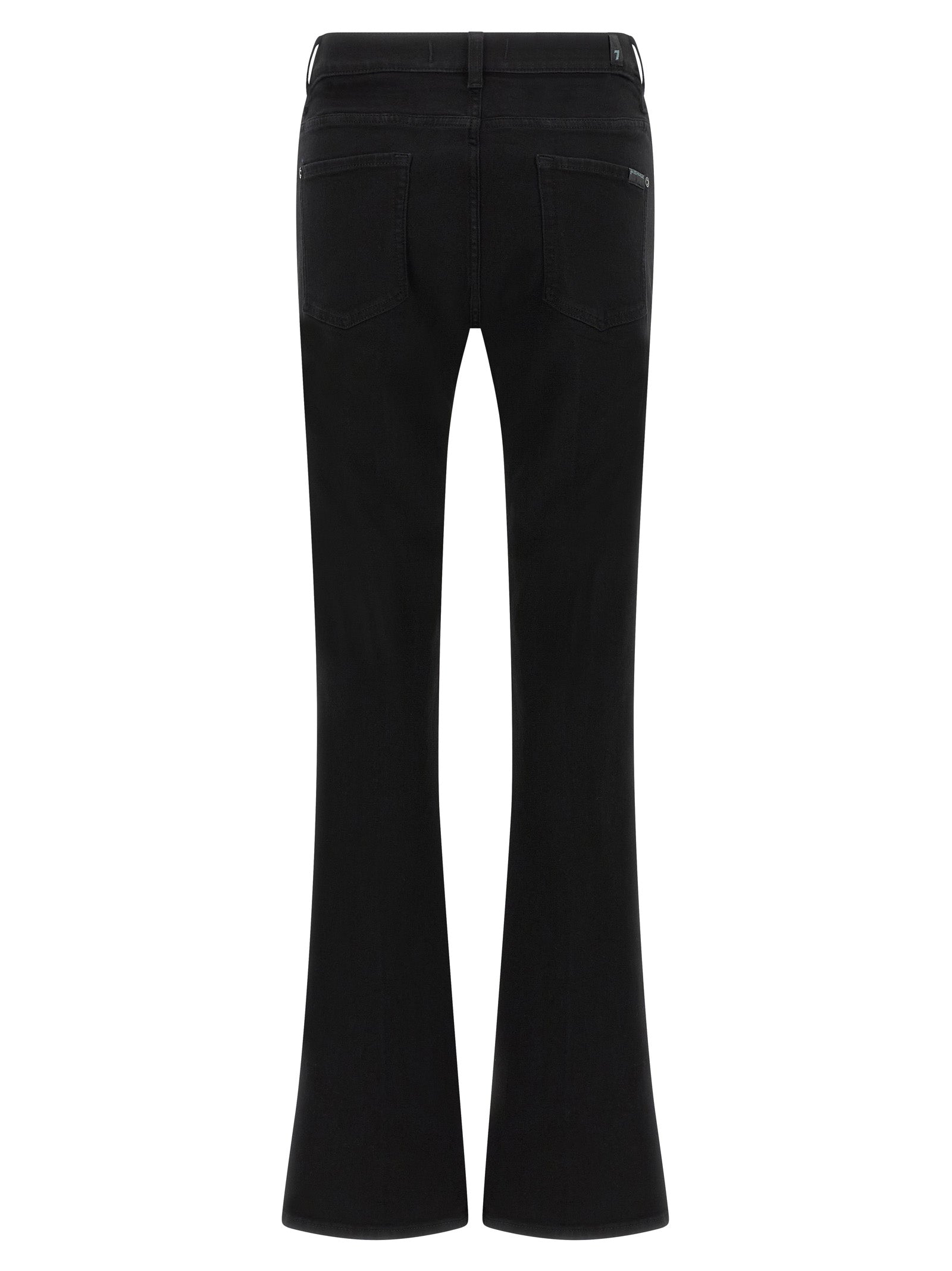Black Cotton Bootcut Jeans