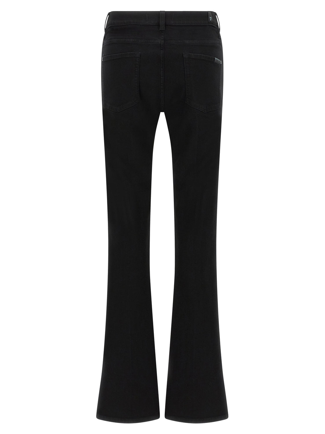 Black Cotton Bootcut Jeans