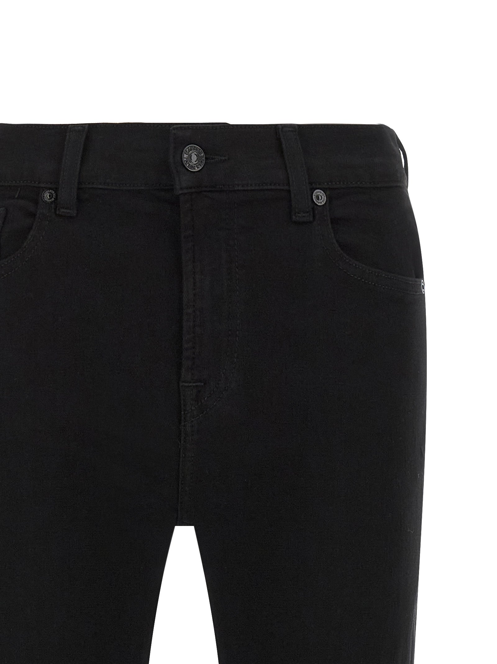 Black Cotton Bootcut Jeans