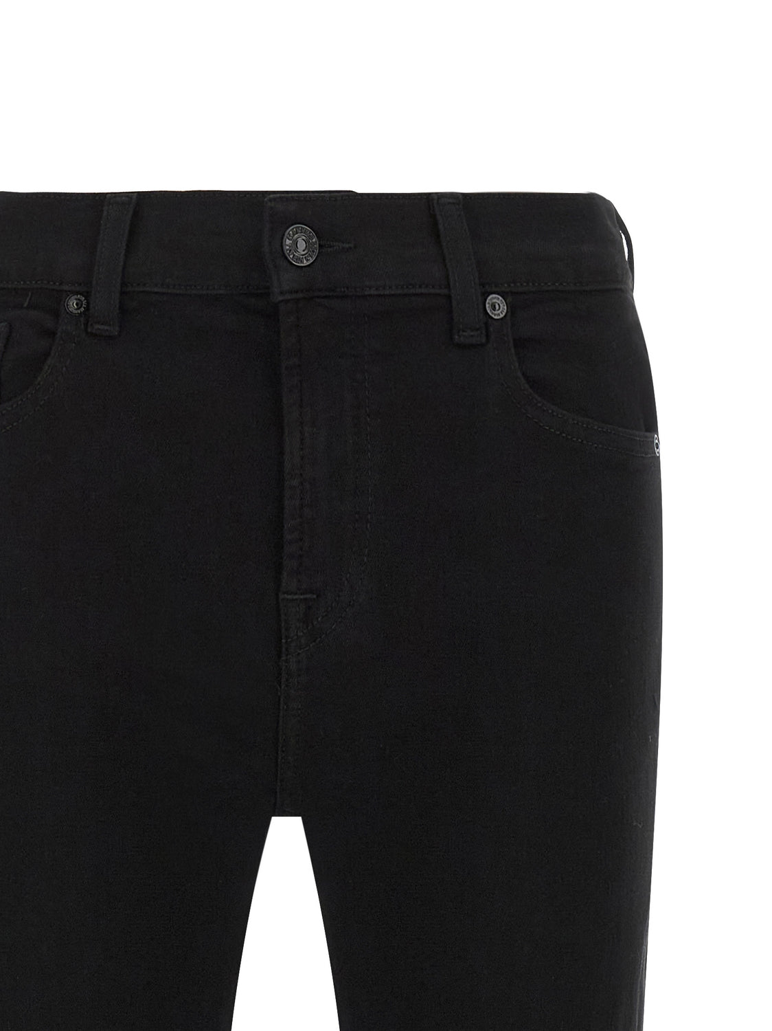 Black Cotton Bootcut Jeans