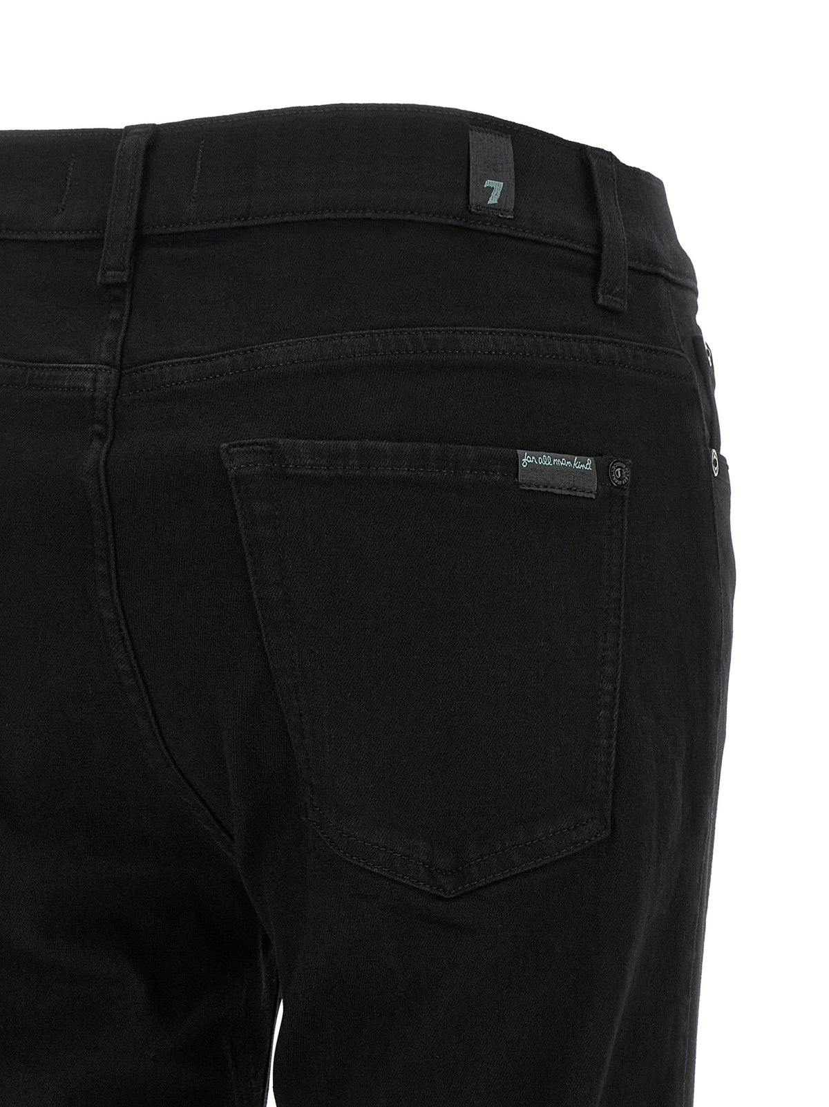 Black Cotton Bootcut Jeans