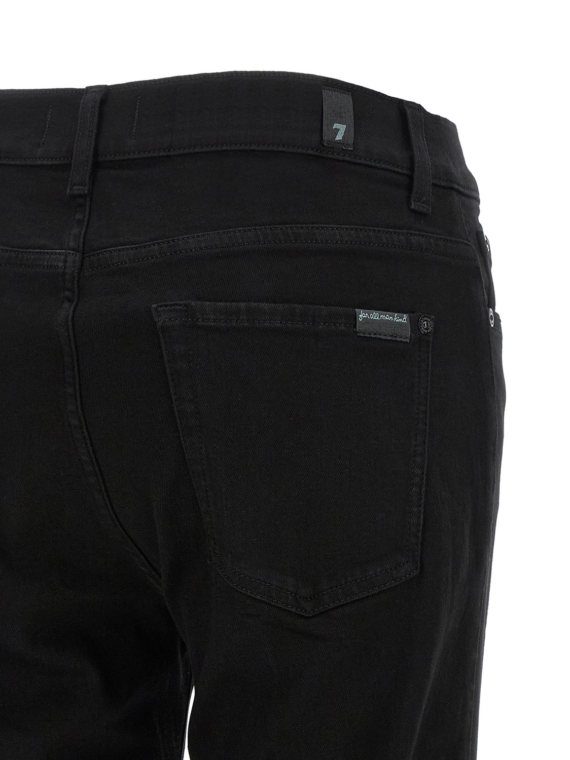 Black Cotton Bootcut Jeans