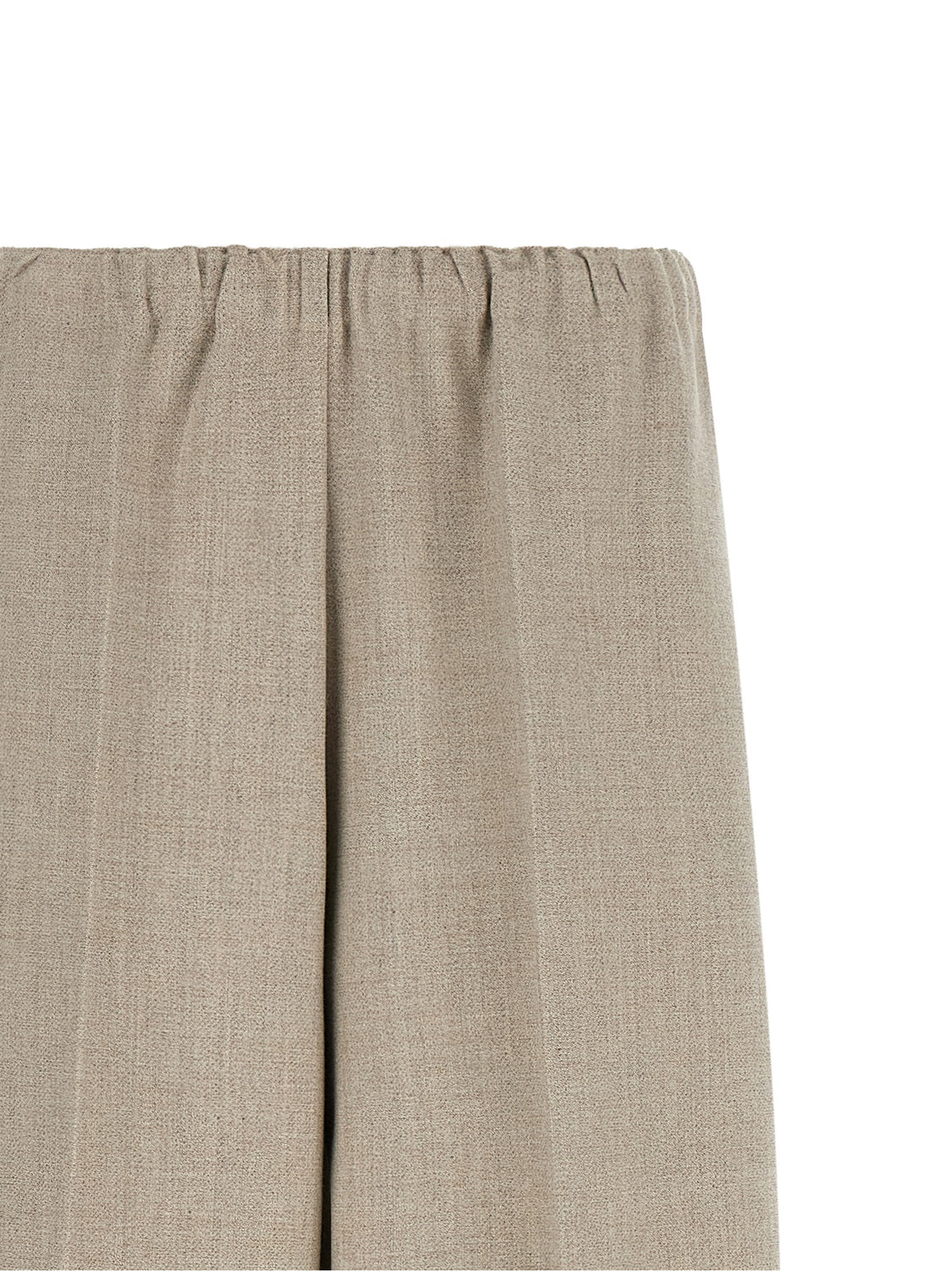 Beige Polyester Casual Pants