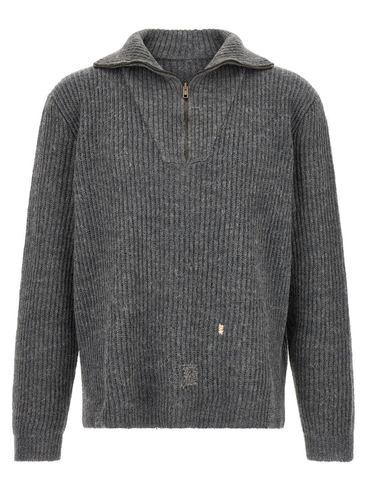 Gray Linen Cardigan