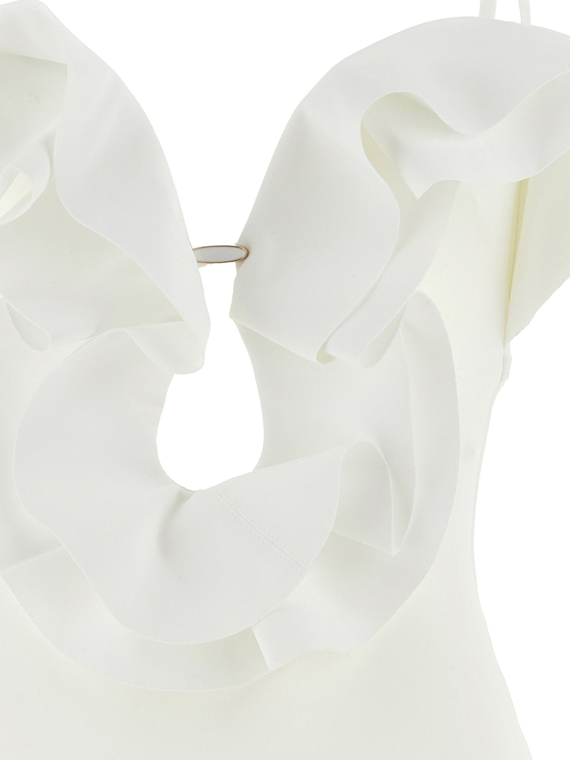 White Polyamide One-Piece Swimsuit