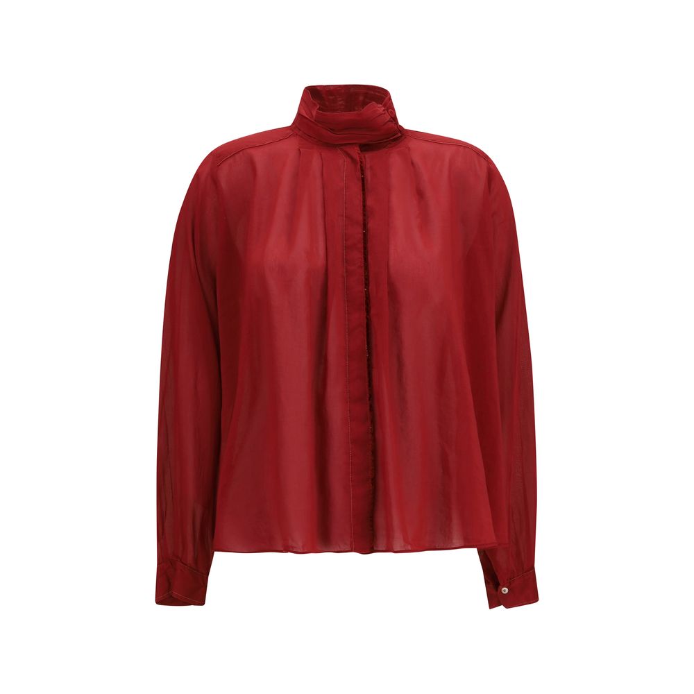 Red Cotton Blouse