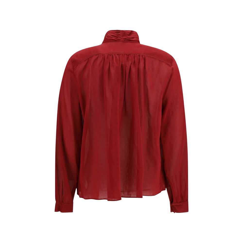 Red Cotton Blouse