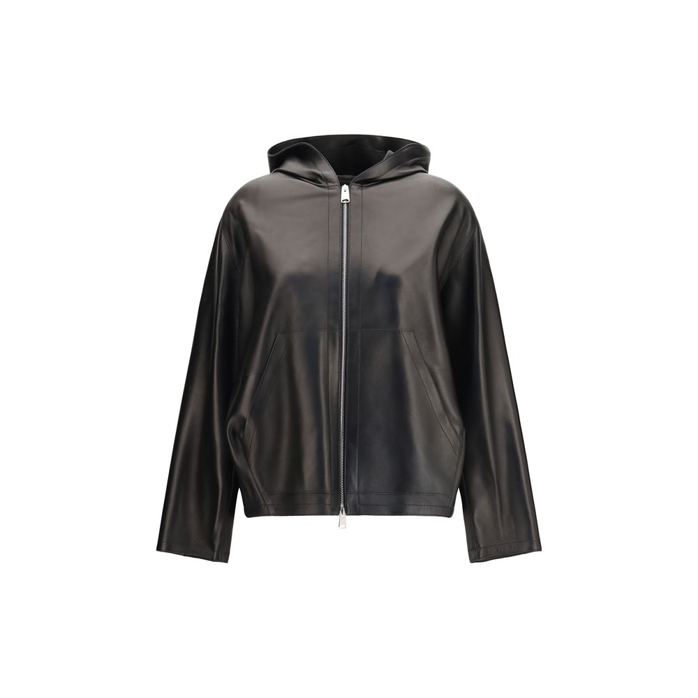 Black Lamb Ovis Aries Leather Jacket