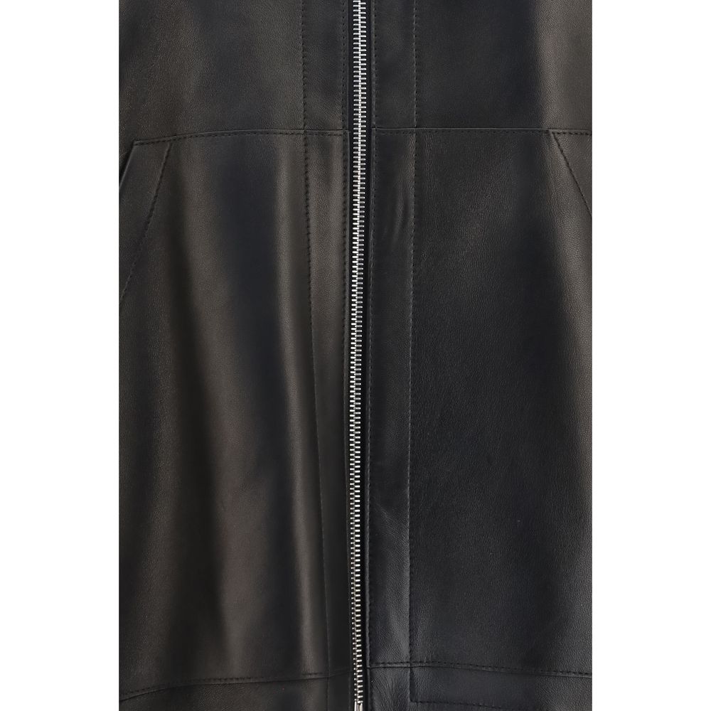 Black Lamb Ovis Aries Leather Jacket