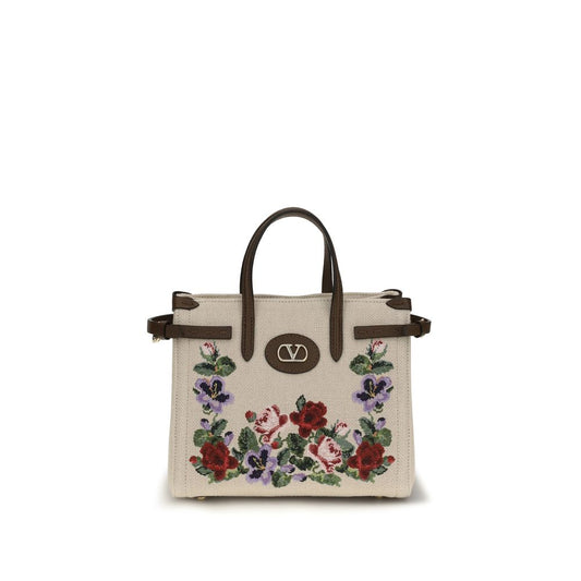 Beige Linen Handbag
