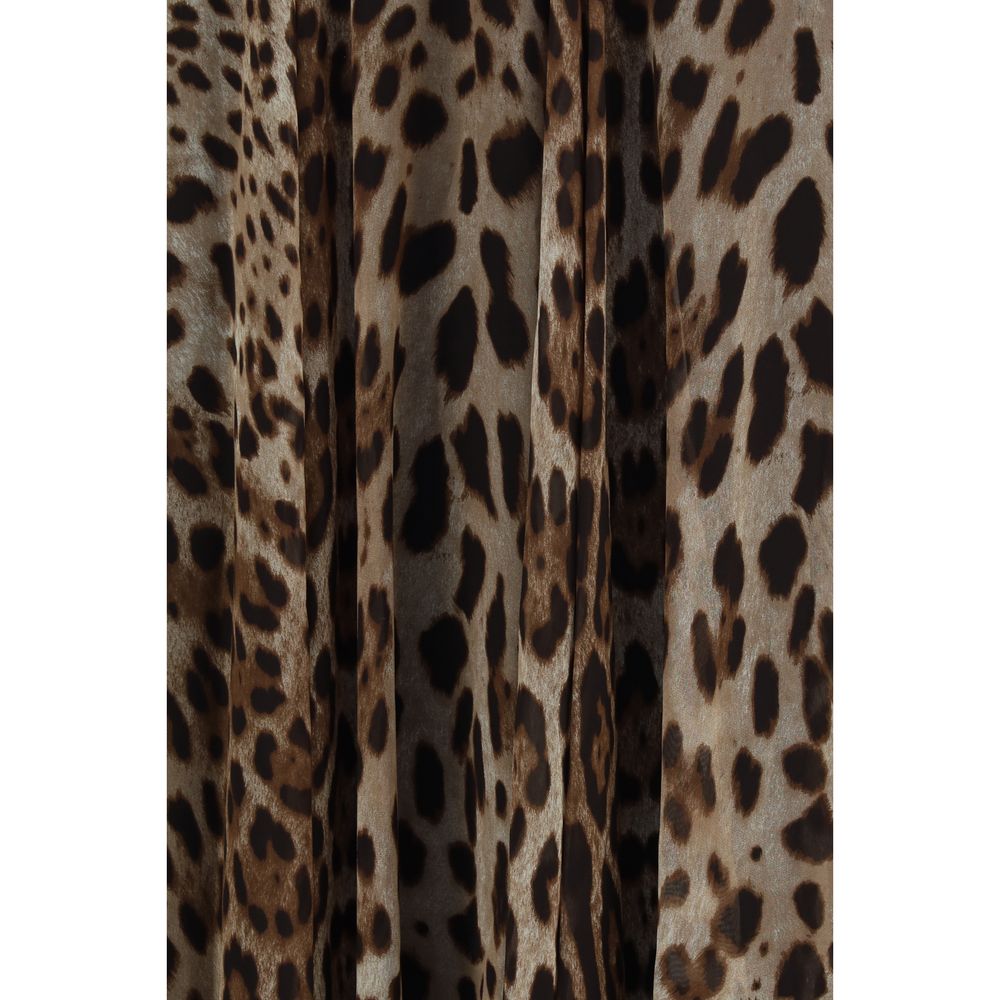 Beige Silk Long Skirt