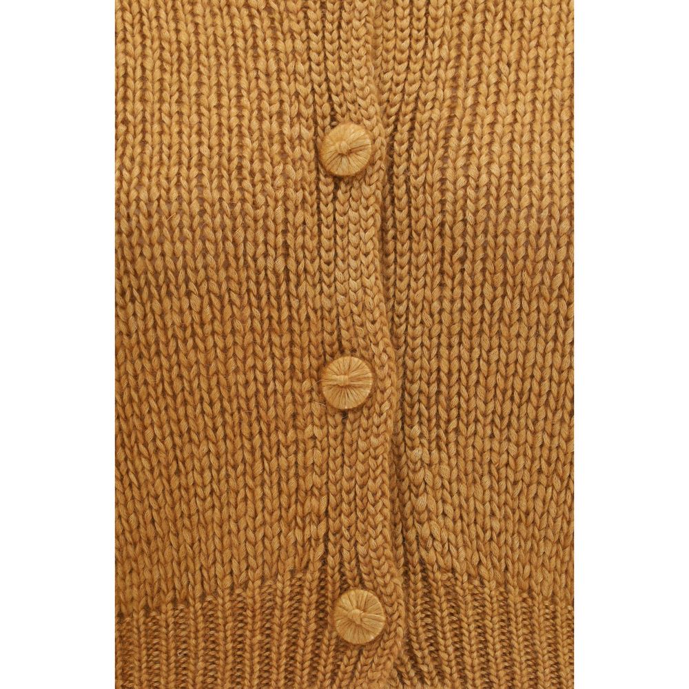 Brown Silk Cardigan
