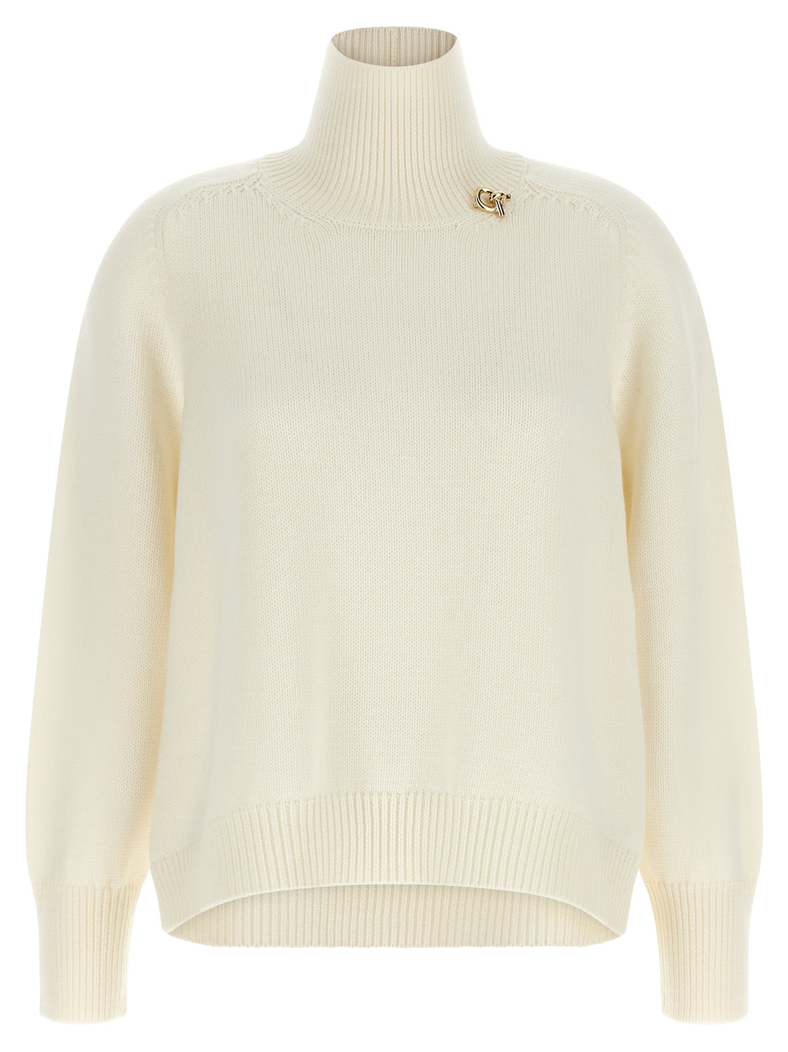 White Virgin Wool Cardigan