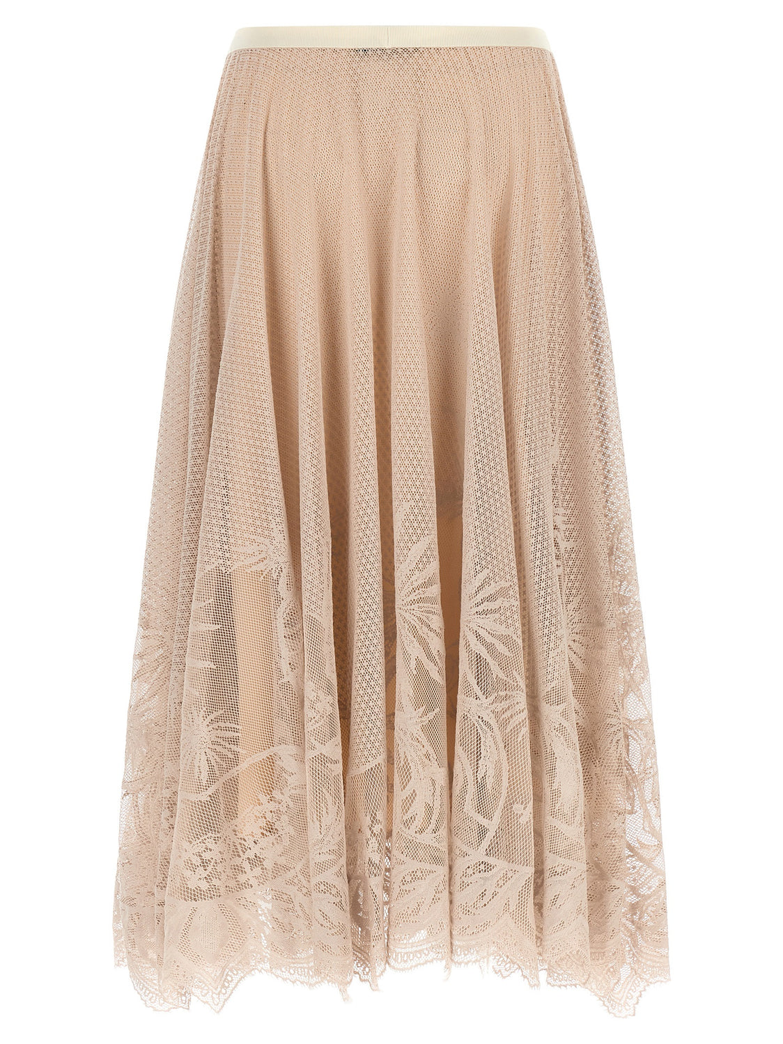 Multicolor Cotton Midi Skirt