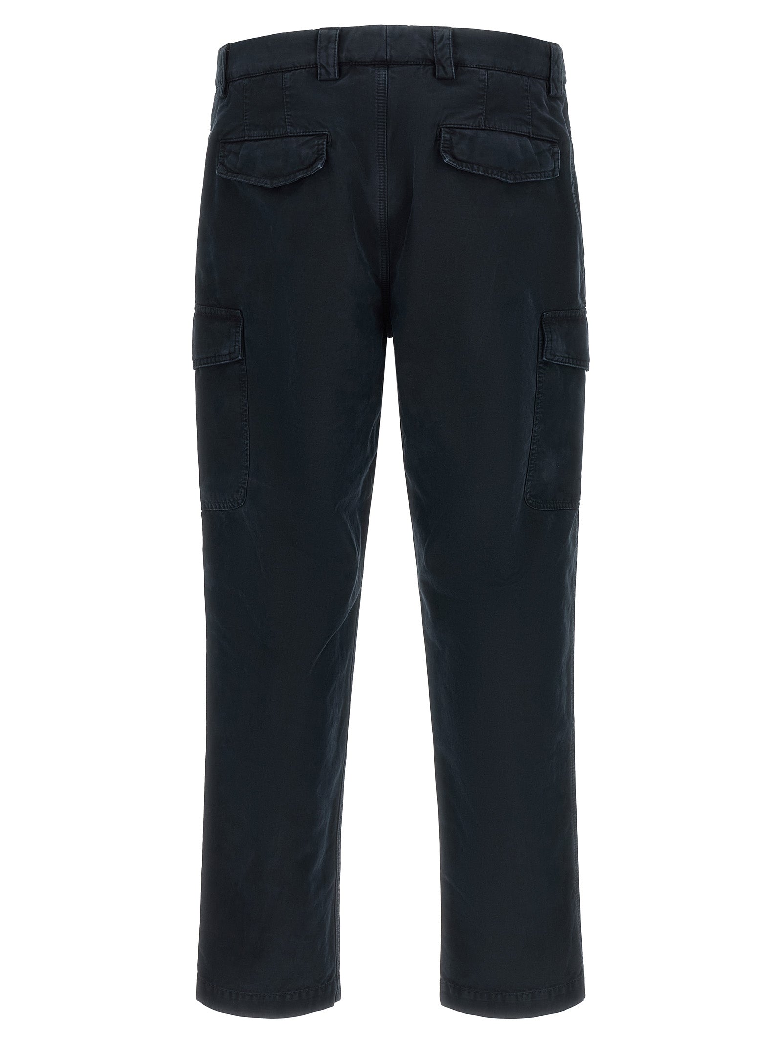 Blue Cotton Cargo Pants