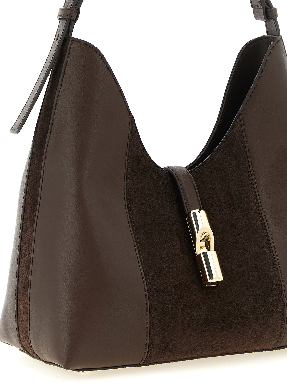 Brown Calfskin Shoulder Bag
