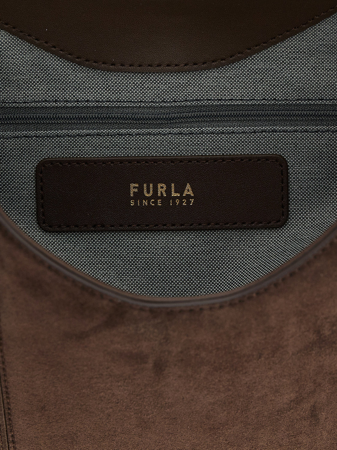 Brown Calfskin Shoulder Bag
