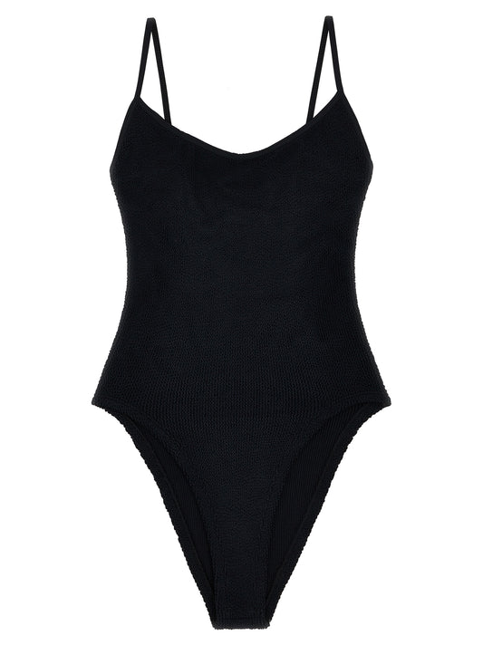 Black Polyamide One-Piece Swimsuit