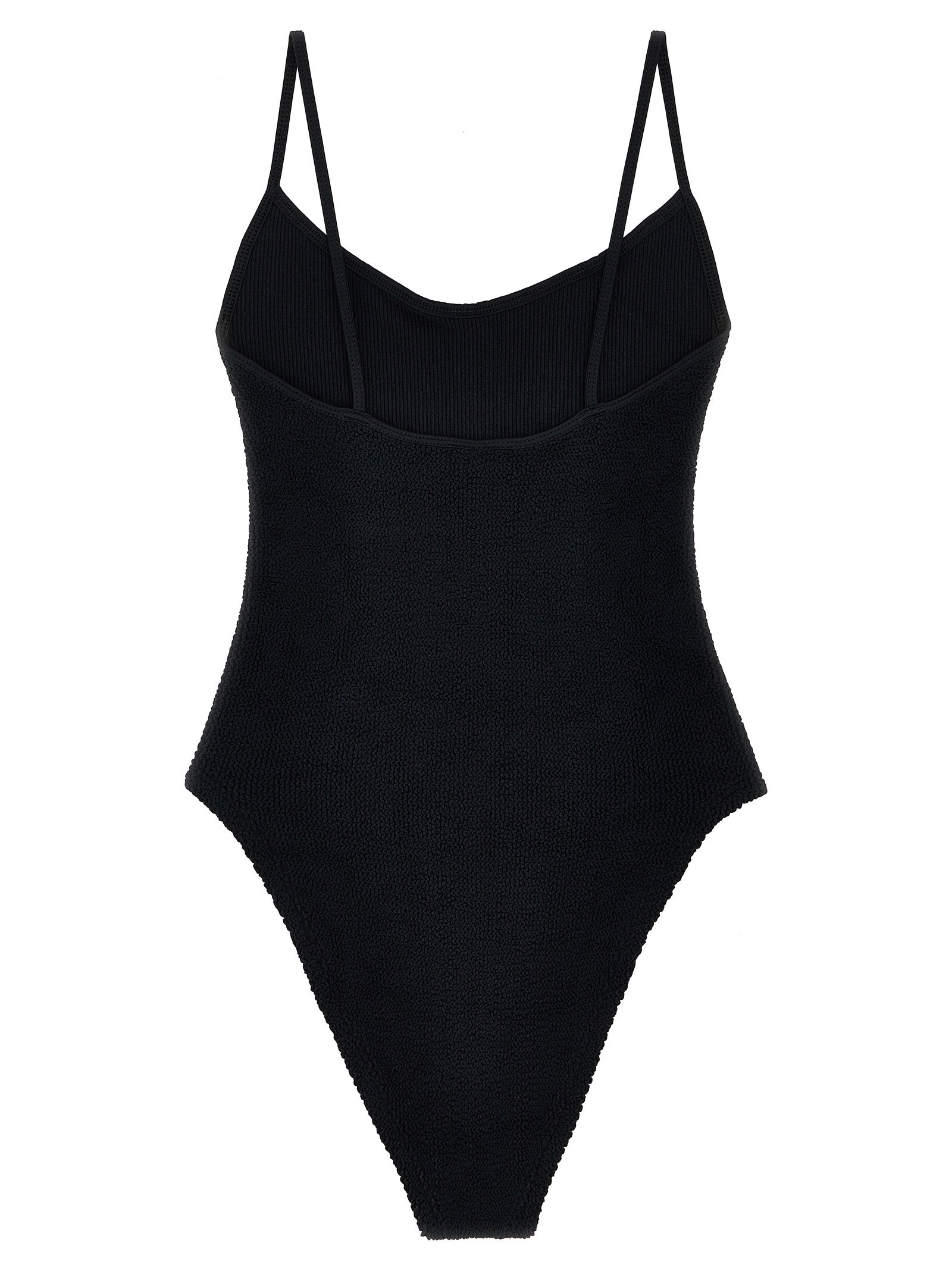 Black Polyamide One-Piece Swimsuit