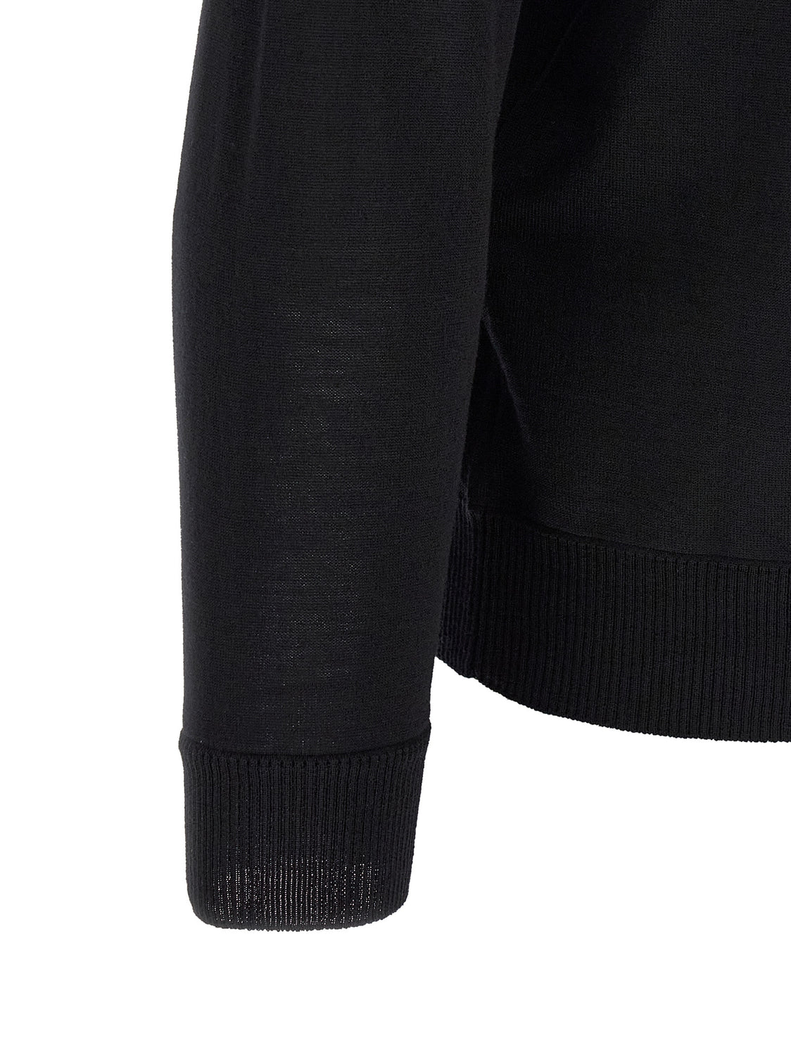 Black Virgin Wool Cardigan