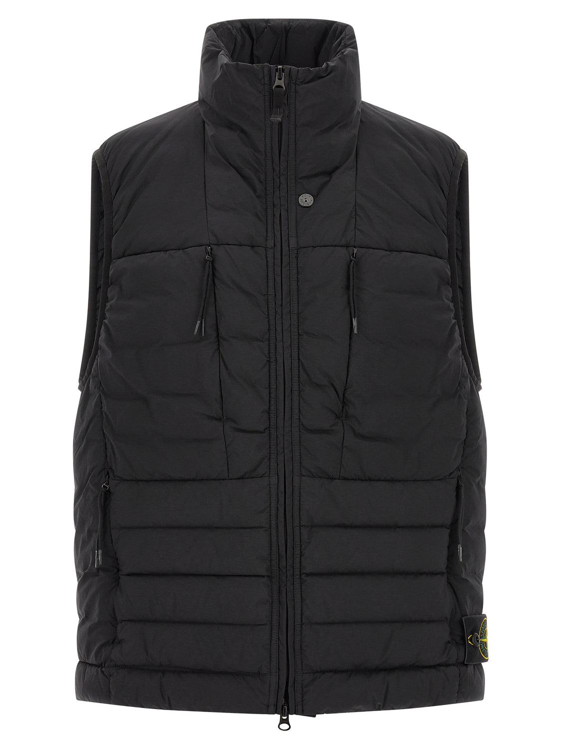 Black Polyamide Sleeveless Jacket