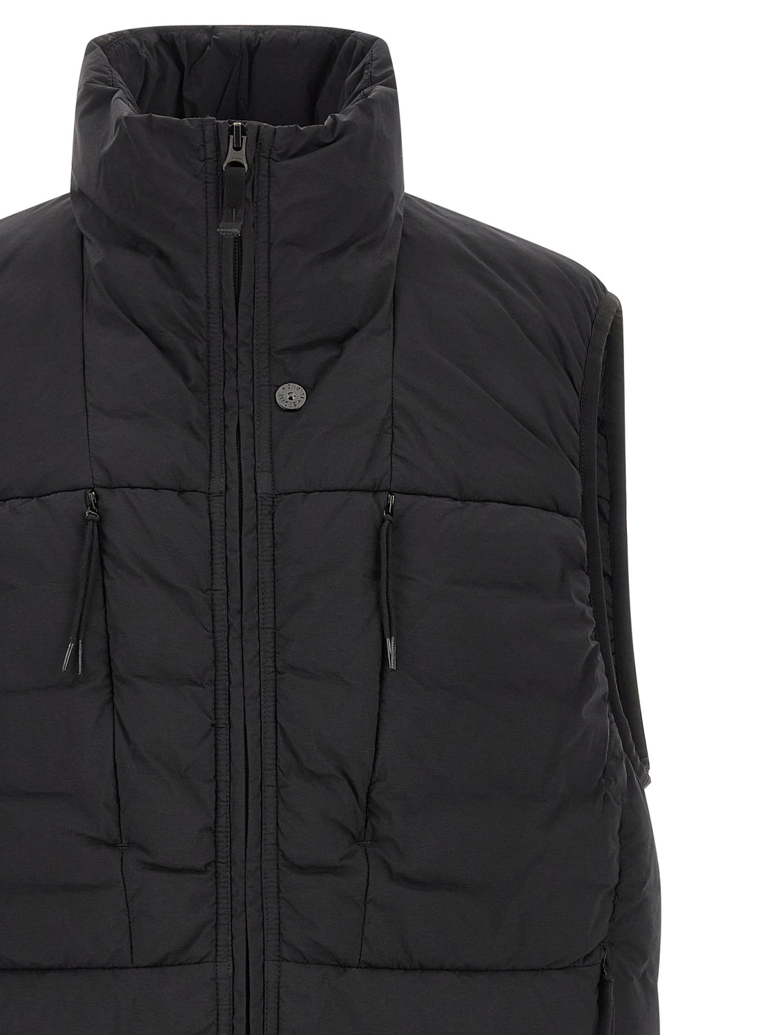 Black Polyamide Sleeveless Jacket