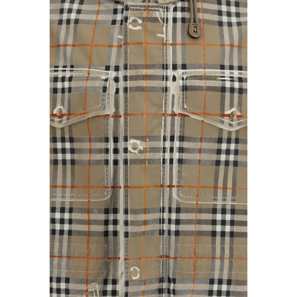 Beige Cotton Parka