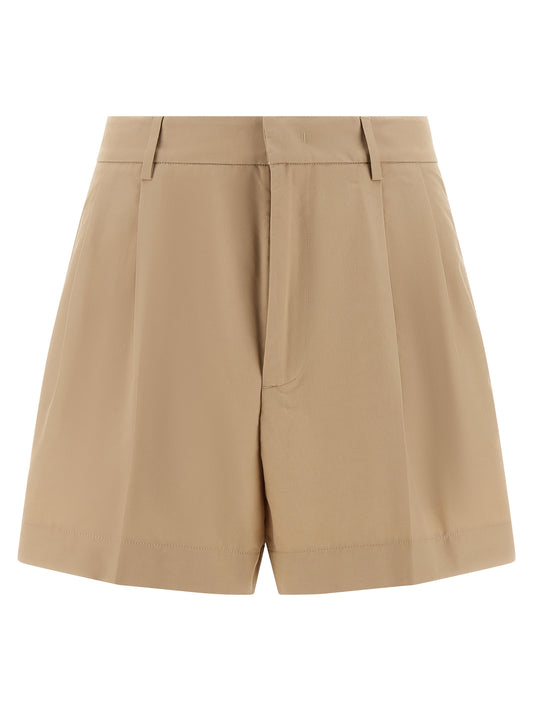 Brown Cotton Bermuda Shorts
