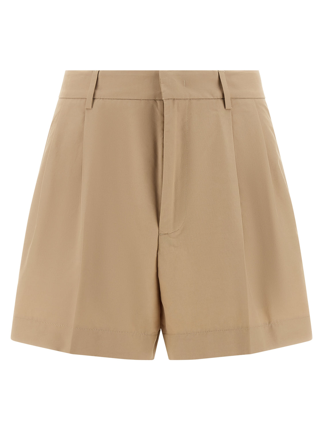 Brown Cotton Bermuda Shorts