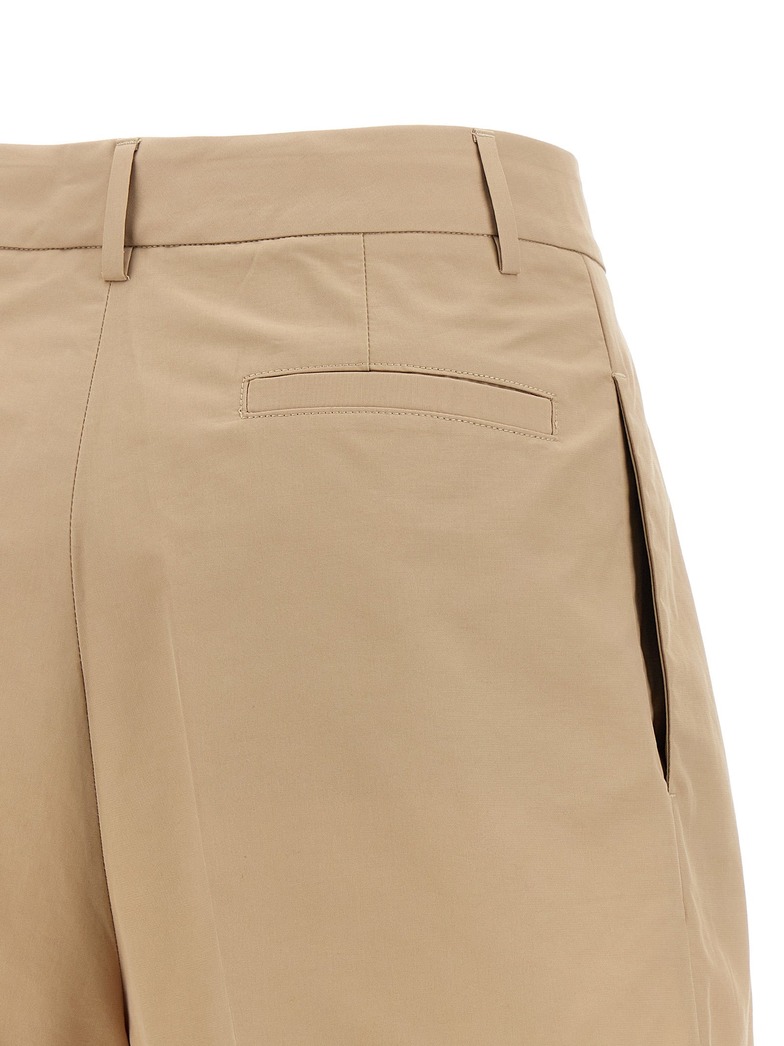 Brown Cotton Bermuda Shorts