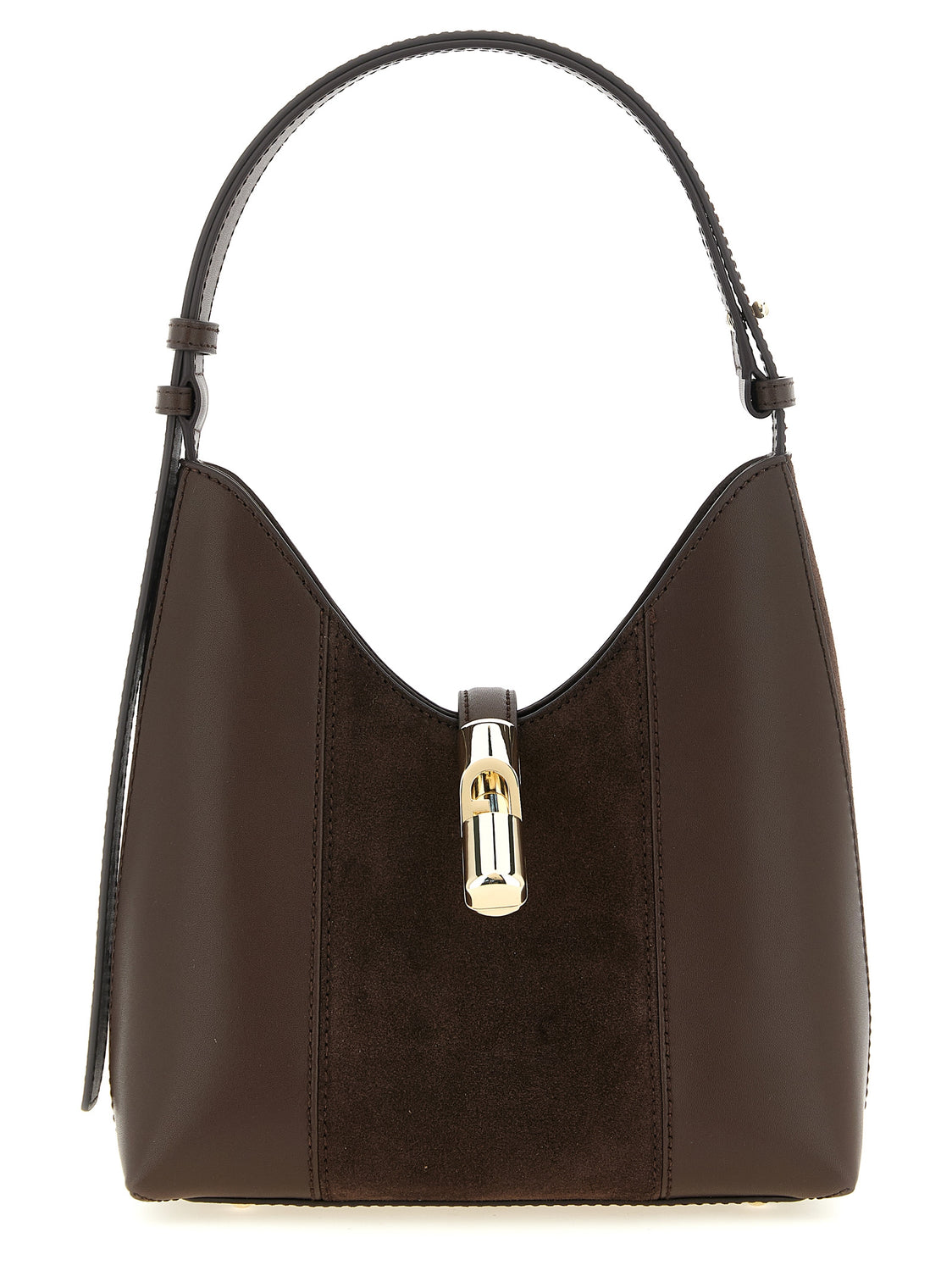 Brown Calfskin Shoulder Bag