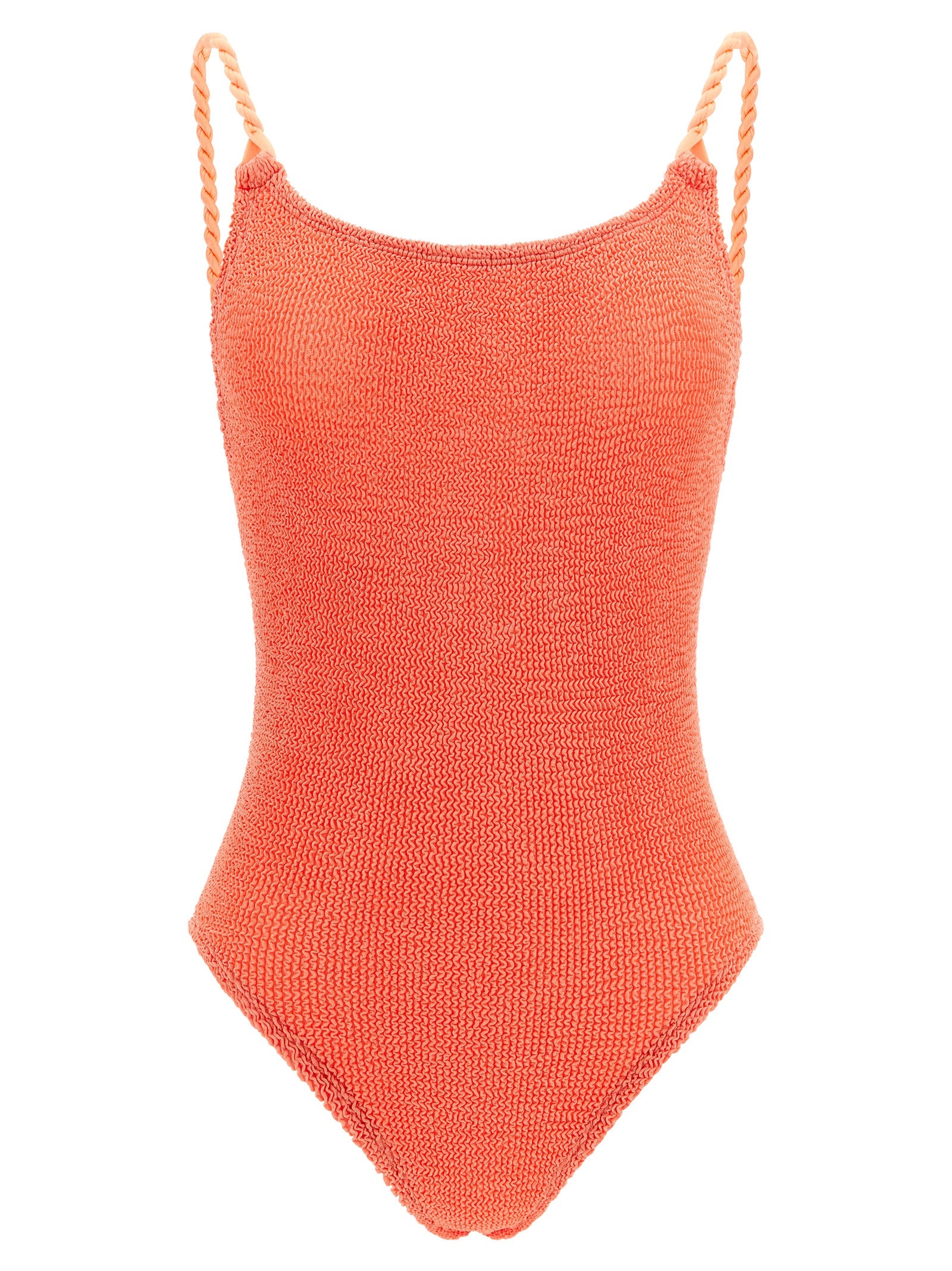Orange Polyamide One-Piece Swimsuit
