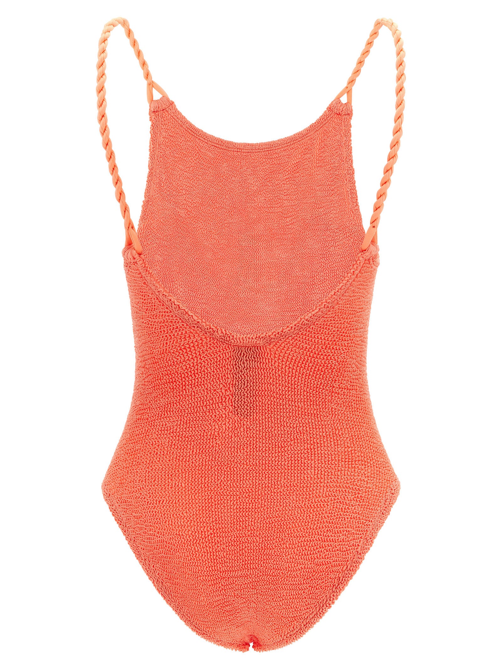Orange Polyamide One-Piece Swimsuit