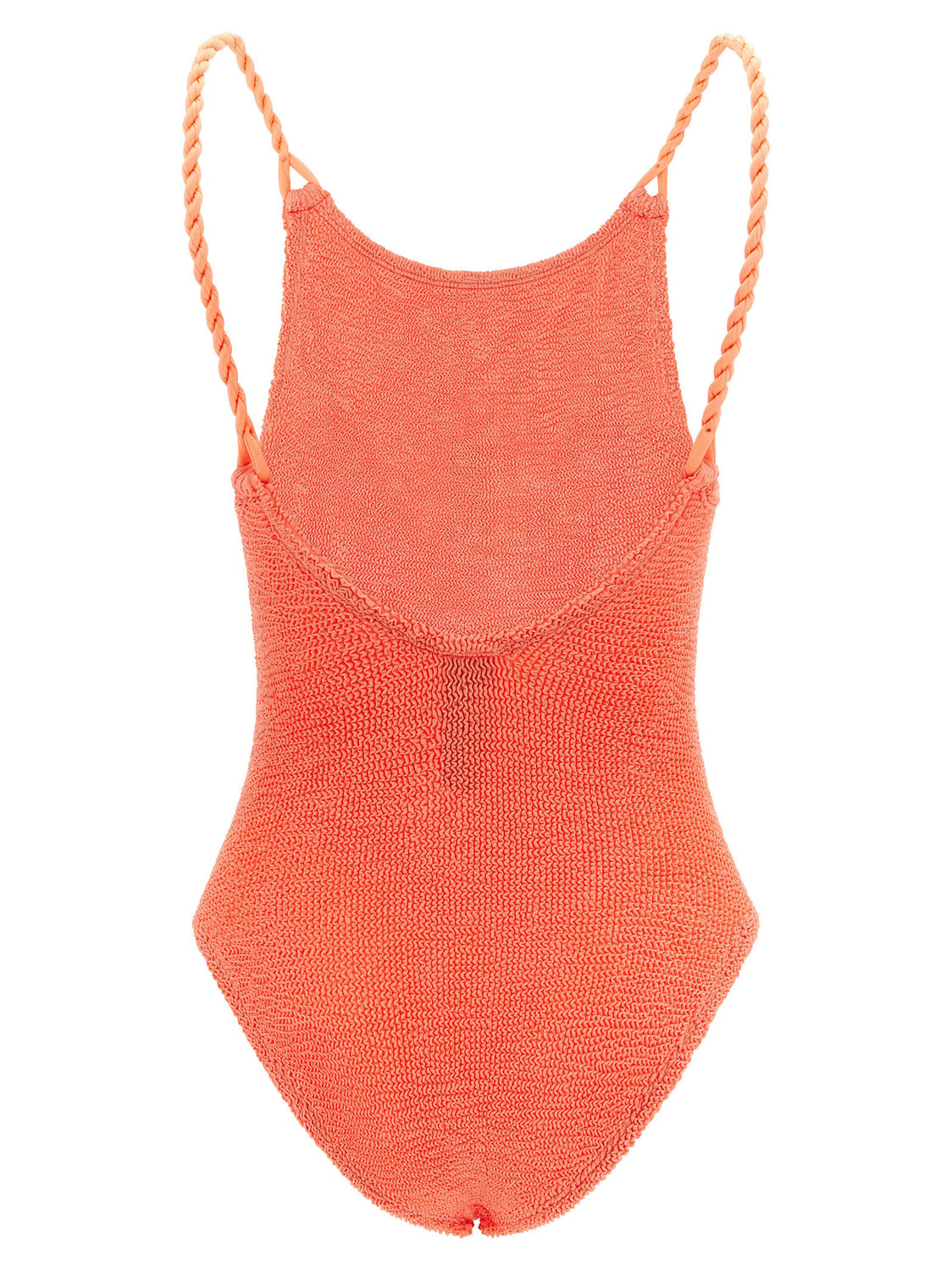 Orange Polyamide One-Piece Swimsuit