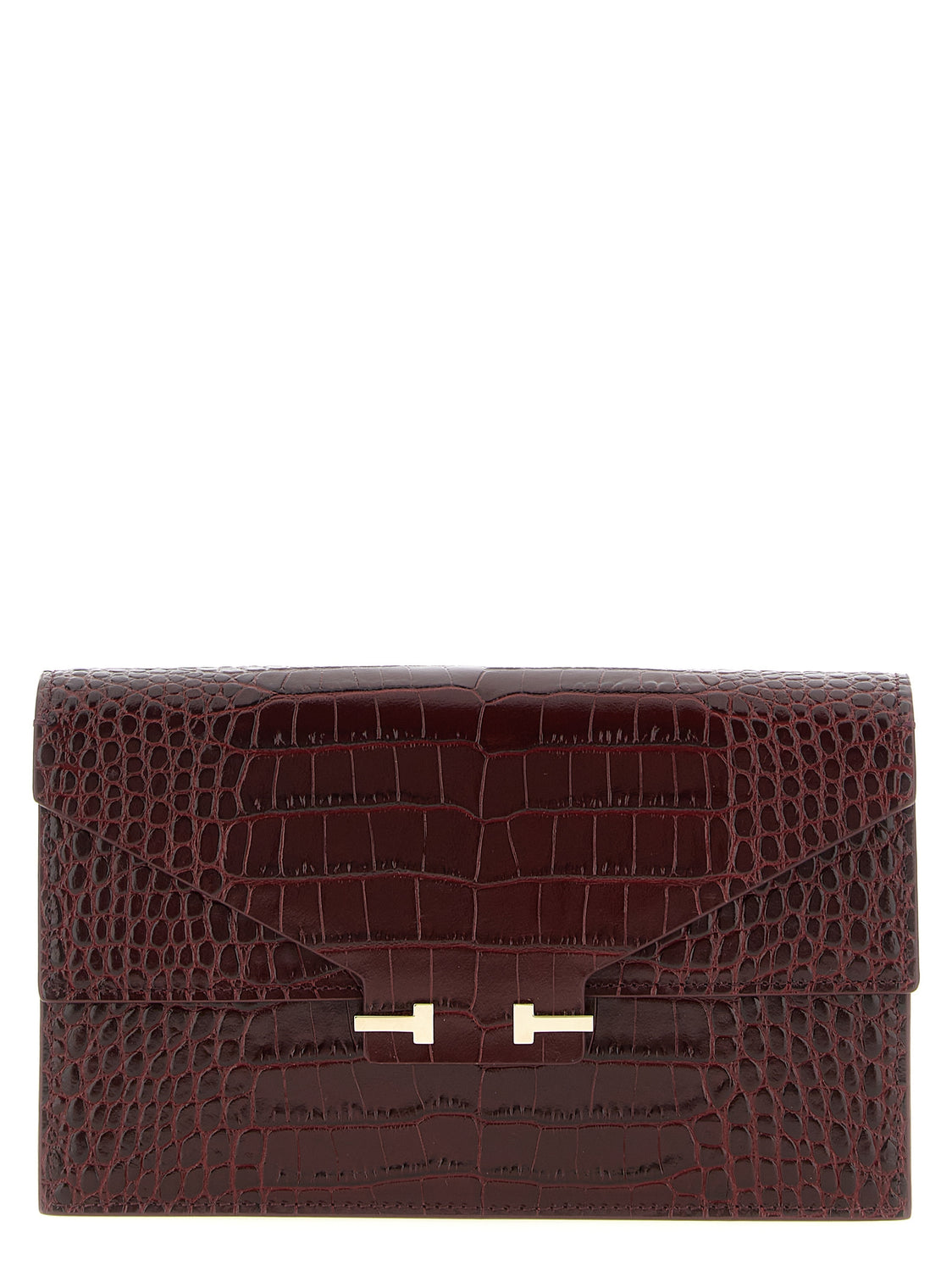 Bordeaux Calfskin Clutch Bag