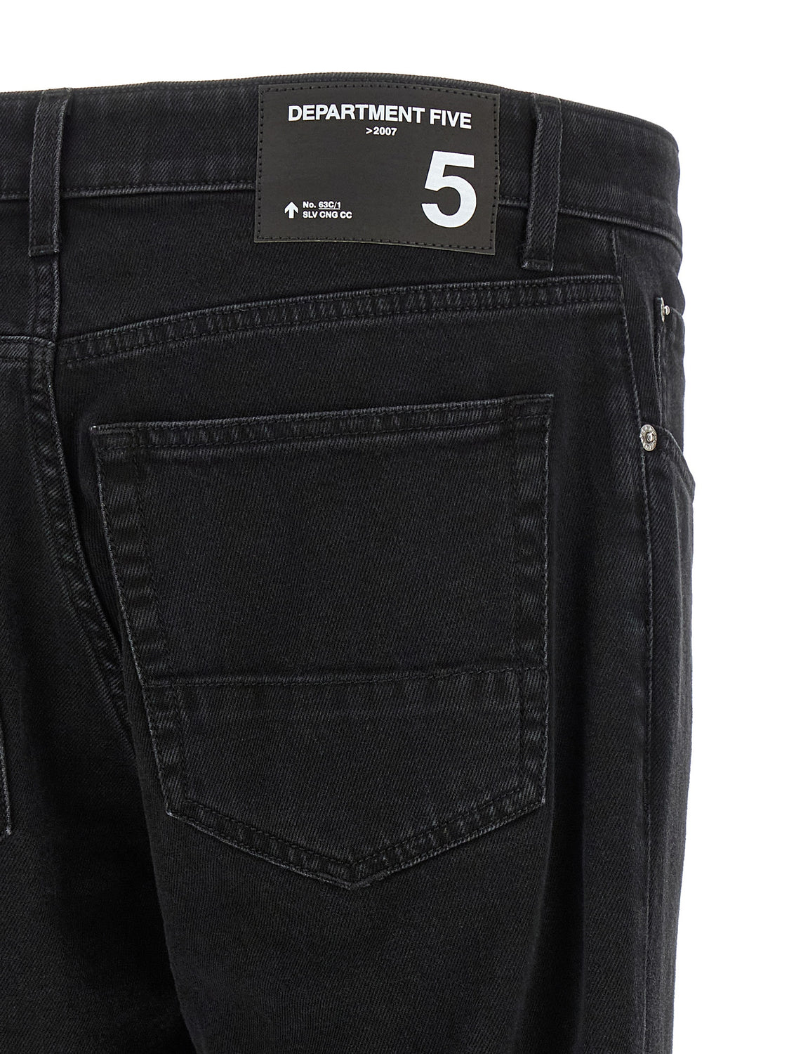 Black Cotton Cropped Jeans