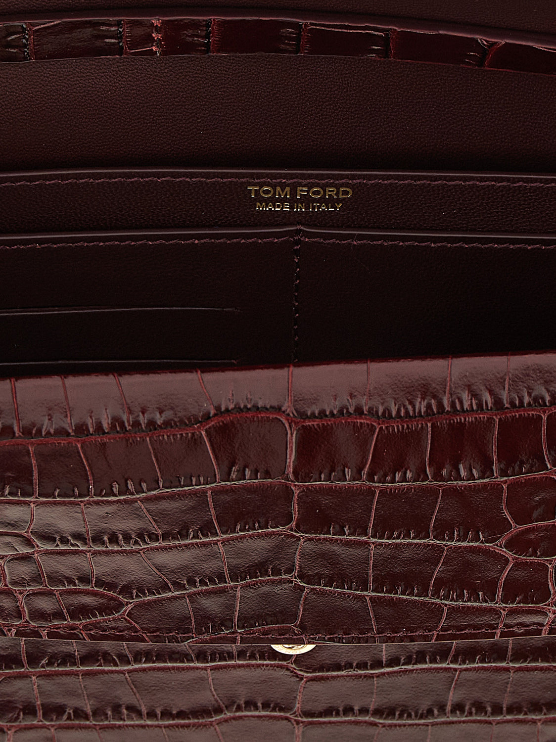 Bordeaux Calfskin Clutch Bag