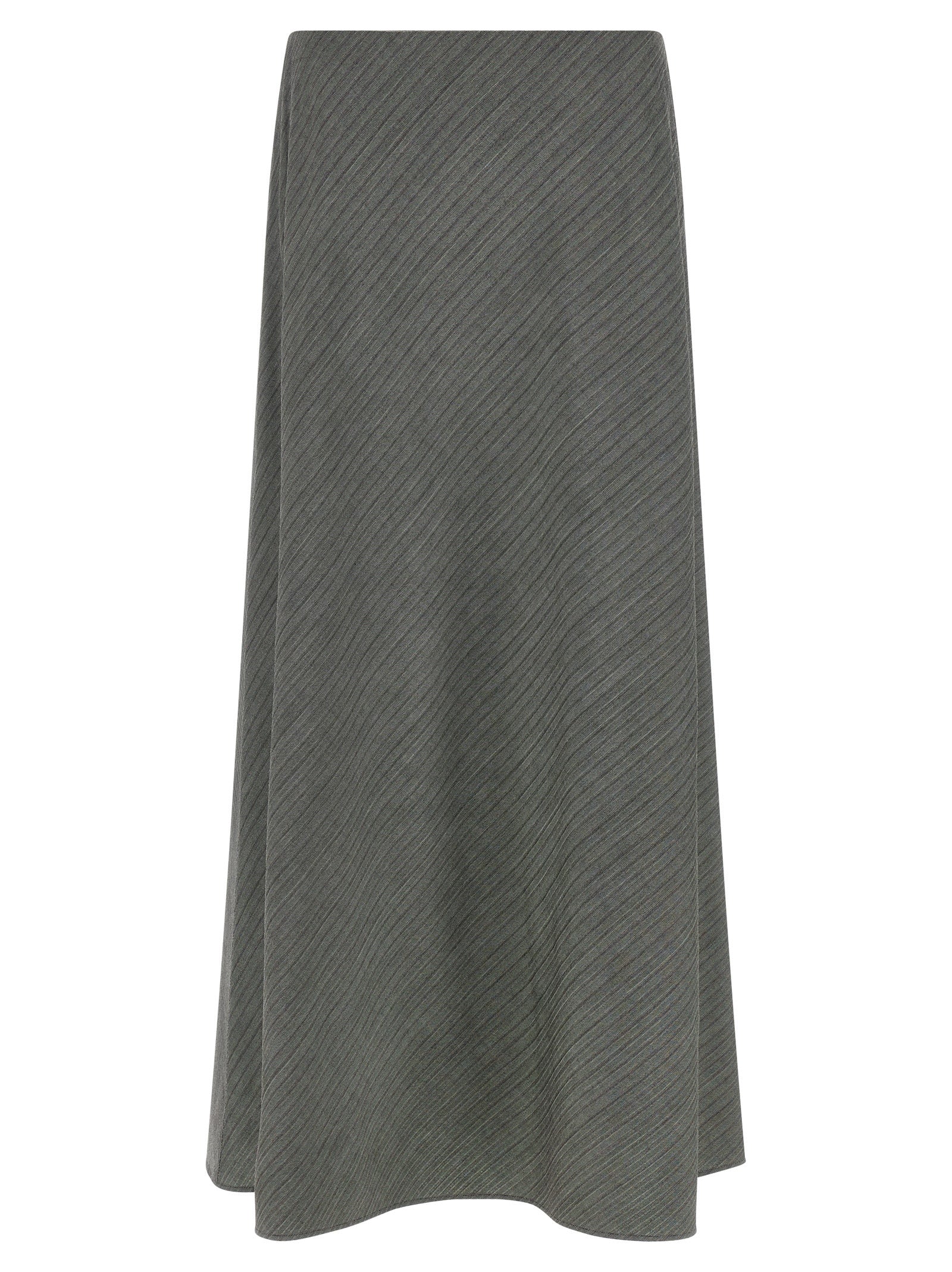Gray Viscose Mini Skirt