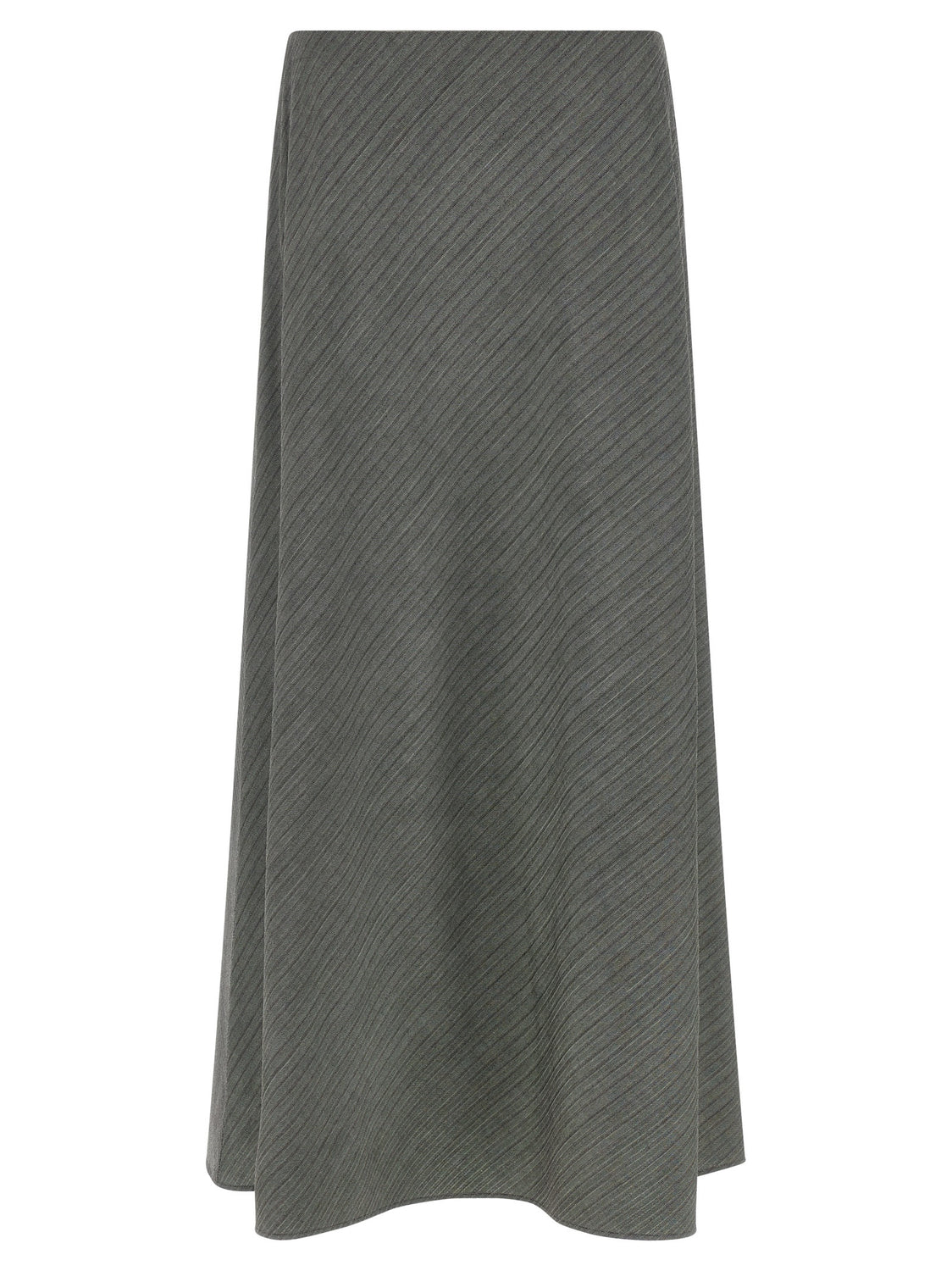 Gray Viscose Mini Skirt