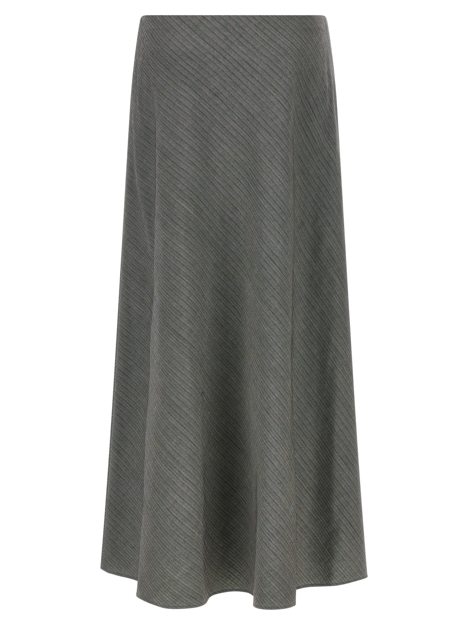 Gray Viscose Mini Skirt