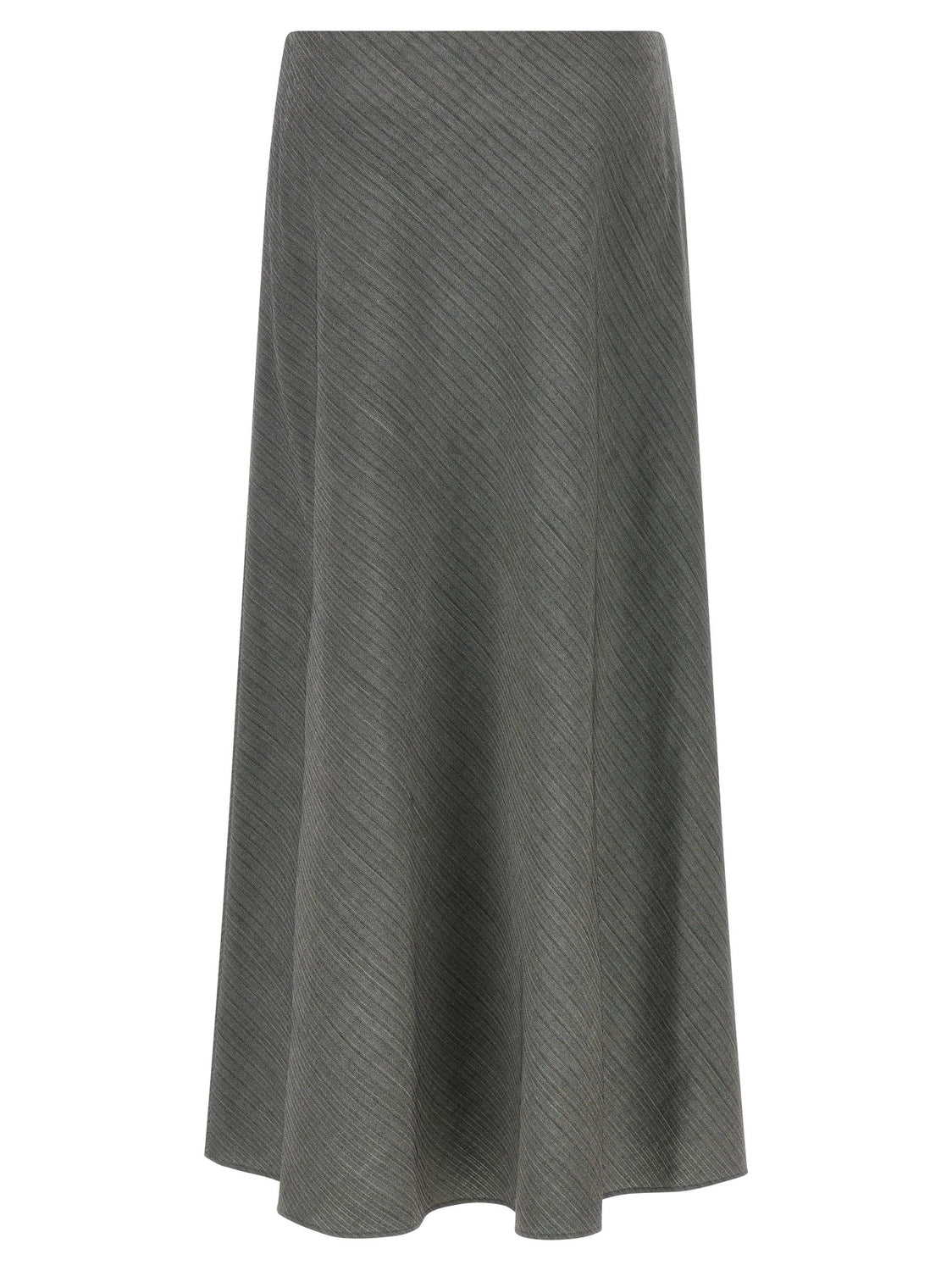 Gray Viscose Mini Skirt